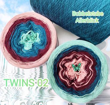 *TWINS 02 ( 2 Bobbel gegengleich gewickelt ) 4 Farben*