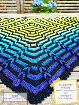 "KOMBI MANHATTAN-BLACK" 5 Farben 1x Uni / 1x Farbverlauf