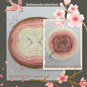 Bobbel des Monats Juni 25 " MANDELBLÜTE " 4 Farben
