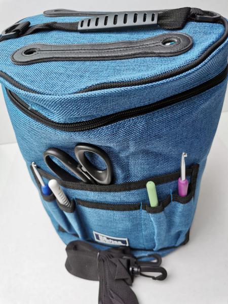 Bobbeltasche Rund blau ( ohne Inhalt )