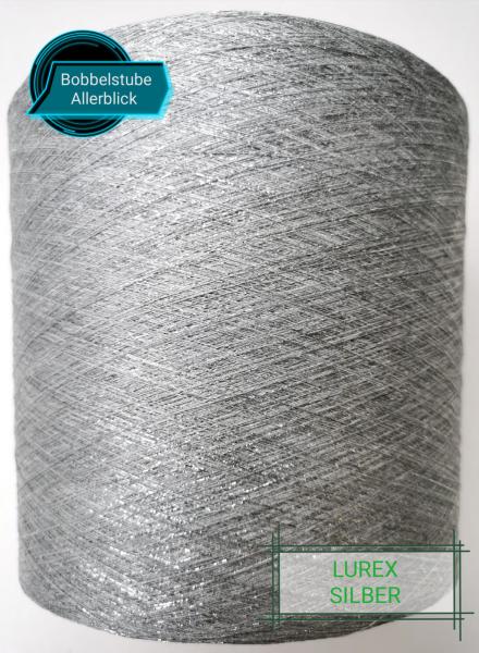 Beilauffaden Lurex silber metallisiert