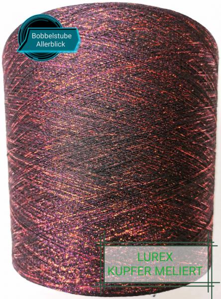 Beilauffaden Lurex Kupfer/schwarz metallisiert